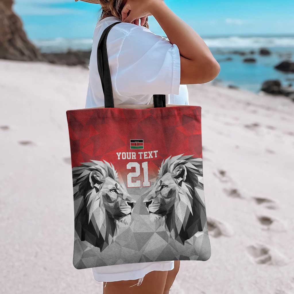 Kenya Rugby Custom Tote Bag Red Kenyan 22-23 Motif - Wonder Print Shop
