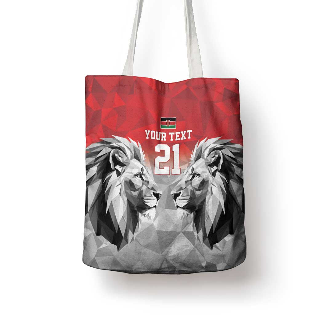 Kenya Rugby Custom Tote Bag Red Kenyan 22-23 Motif - Wonder Print Shop