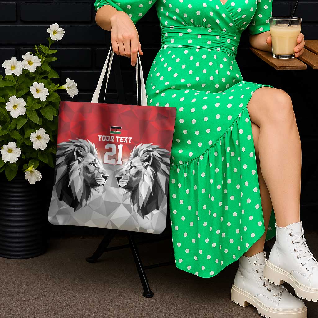 Kenya Rugby Custom Tote Bag Red Kenyan 22-23 Motif - Wonder Print Shop
