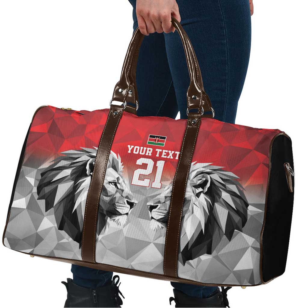 Kenya Rugby Custom Travel Bag Red Kenyan 22-23 Motif - Wonder Print Shop