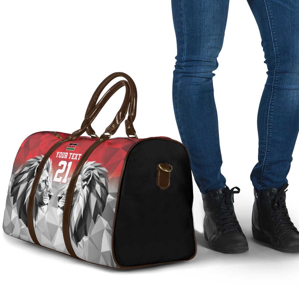 Kenya Rugby Custom Travel Bag Red Kenyan 22-23 Motif - Wonder Print Shop