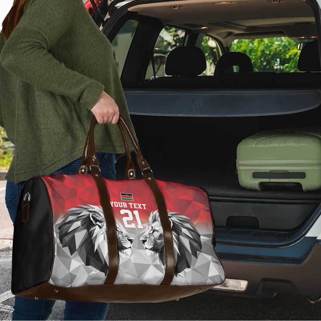 Kenya Rugby Custom Travel Bag Red Kenyan 22-23 Motif - Wonder Print Shop