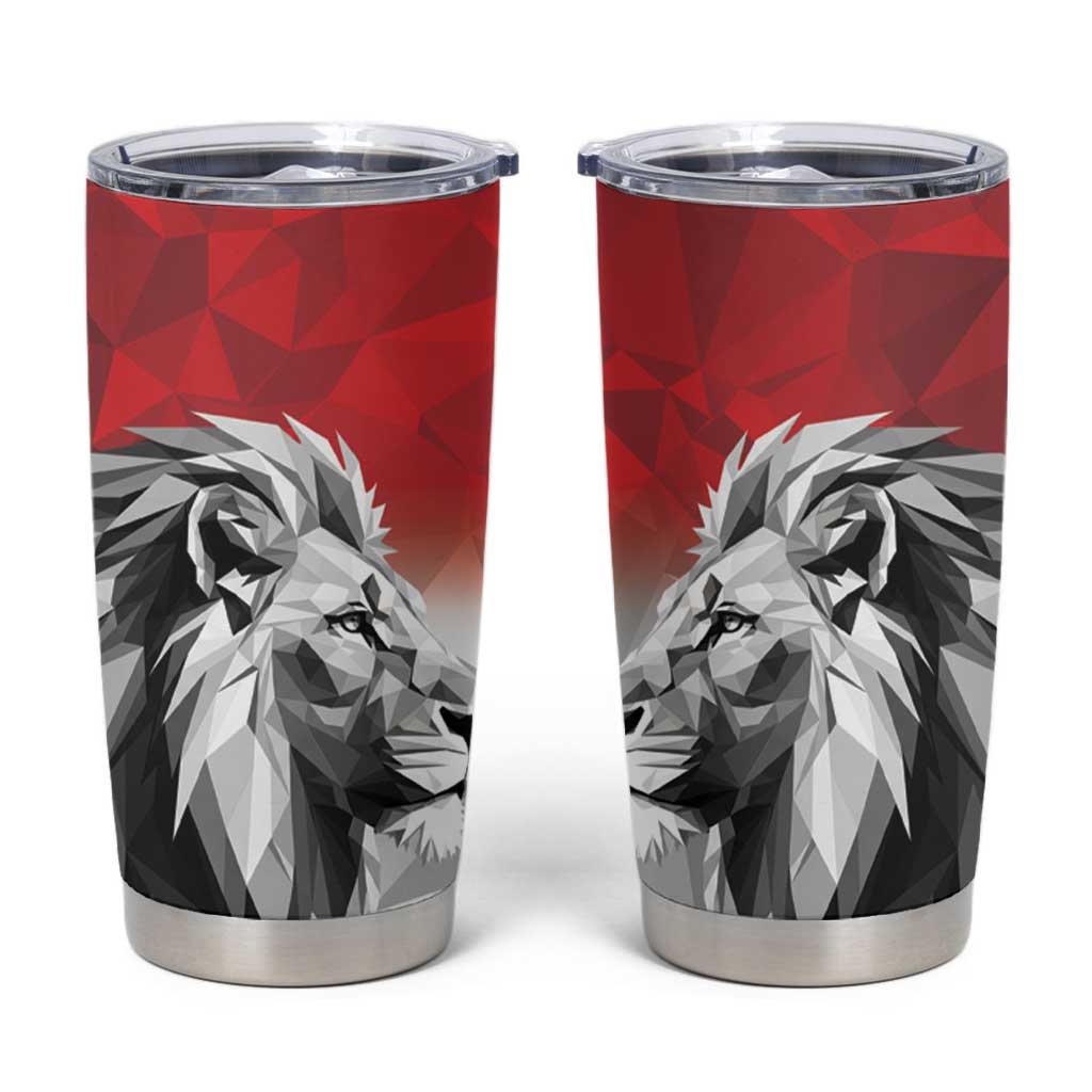 Kenya Rugby Custom Tumbler Cup Red Kenyan 22-23 Motif - Wonder Print Shop
