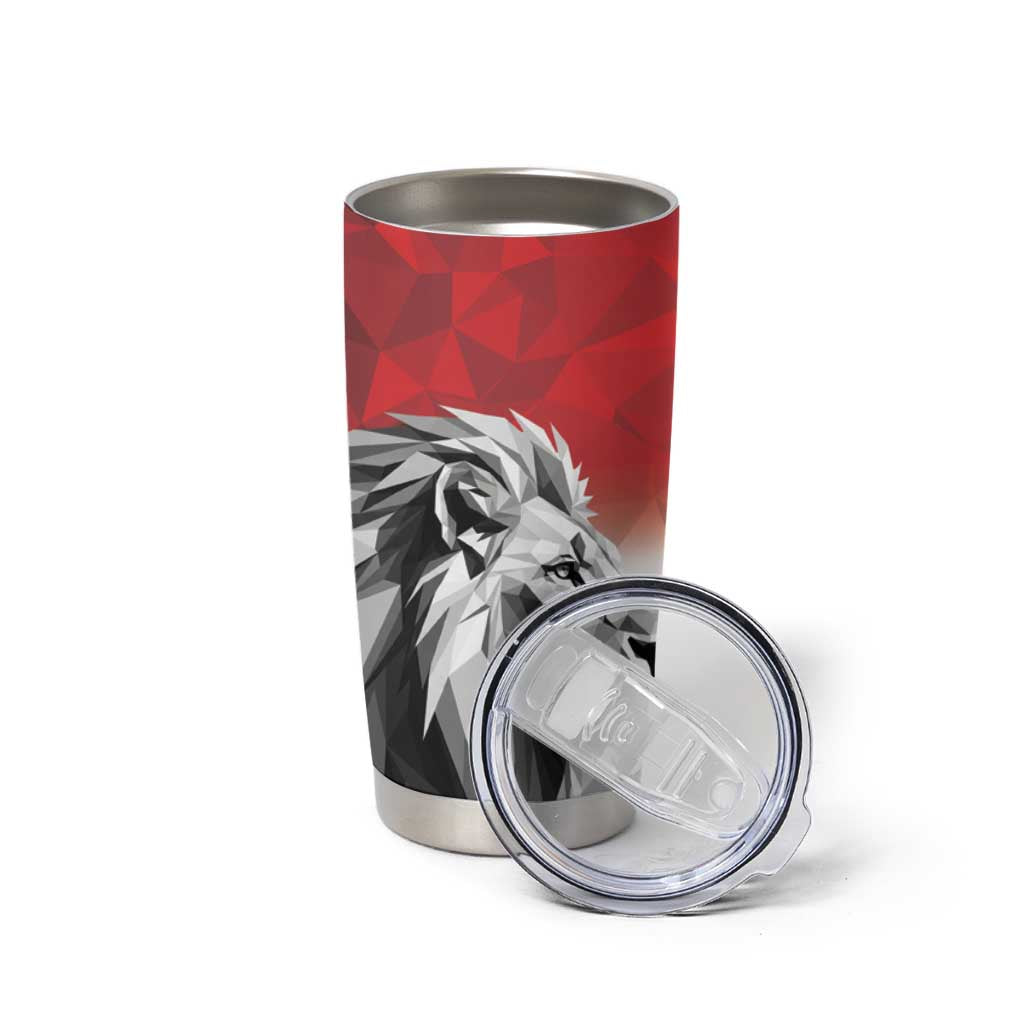 Kenya Rugby Custom Tumbler Cup Red Kenyan 22-23 Motif - Wonder Print Shop