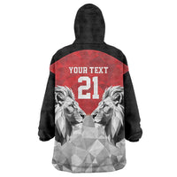 Kenya Rugby Custom Wearable Blanket Hoodie Red Kenyan 22-23 Motif - Wonder Print Shop