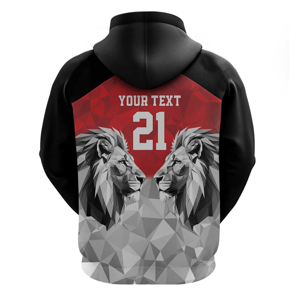 Kenya Rugby Custom Zip Hoodie Red Kenyan 22-23 Motif - Wonder Print Shop