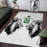 Kenya Rugby Custom Area Rug White Kenyan 22-23 Motif - Wonder Print Shop
