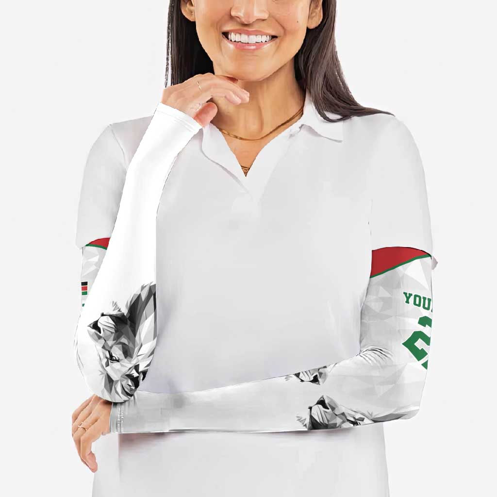 Kenya Rugby Custom Arm Sleeves White Kenyan 22-23 Motif - Wonder Print Shop