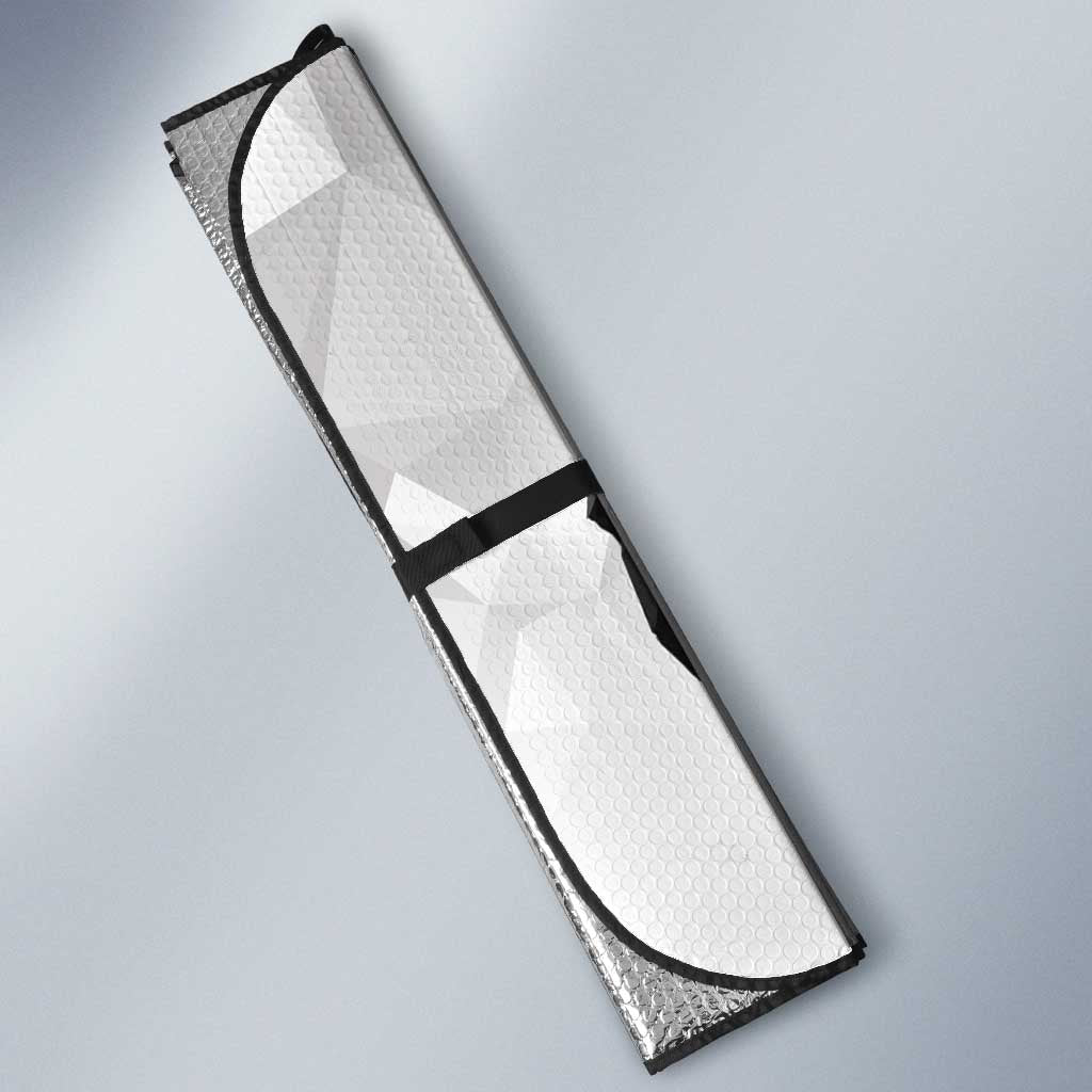 Kenya Rugby Custom Auto Sun Shade White Kenyan 22-23 Motif - Wonder Print Shop