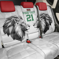Kenya Rugby Custom Back Car Seat Cover White Kenyan 22-23 Motif - Wonder Print Shop