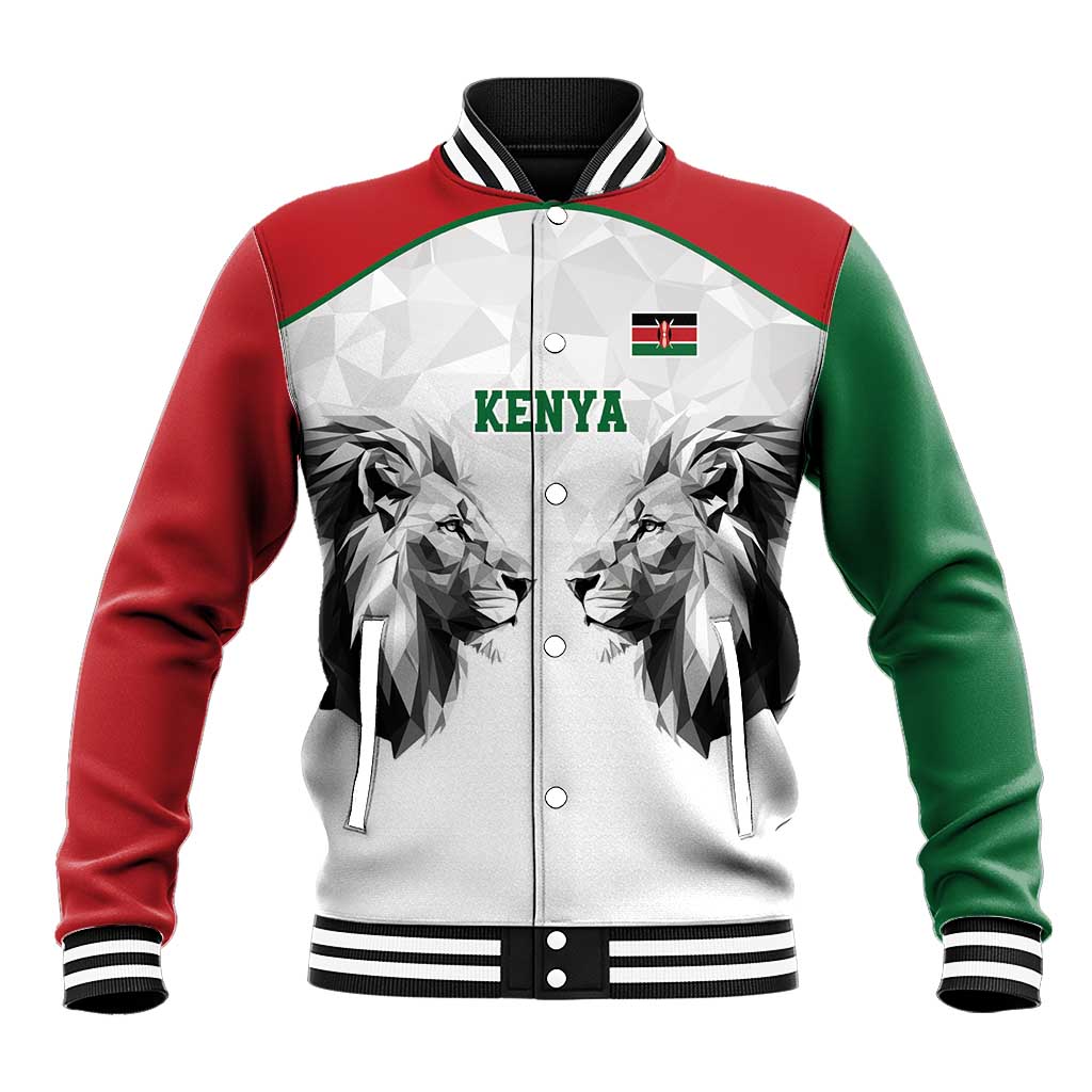Kenya Rugby Custom Baseball Jacket White Kenyan 22-23 Motif - Wonder Print Shop