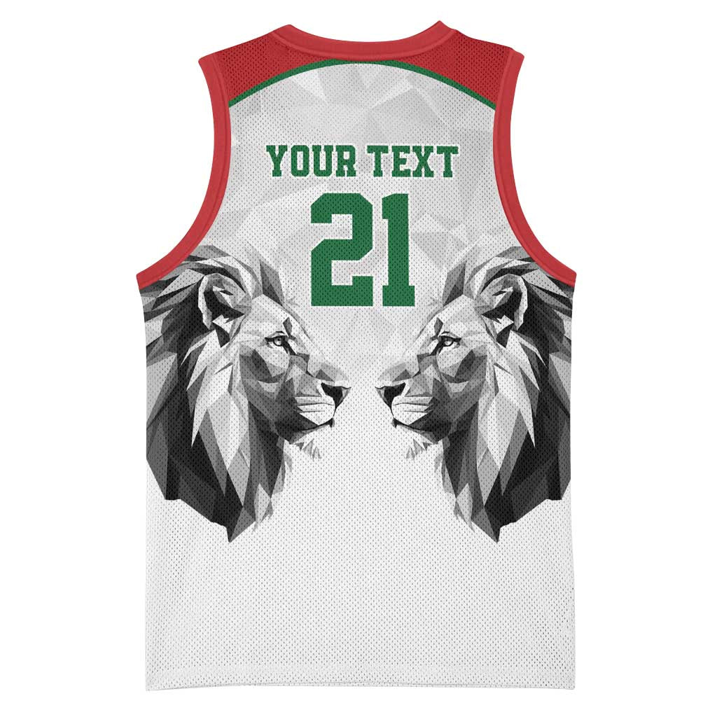 Kenya Rugby Custom Basketball Jersey White Kenyan 22-23 Motif - Wonder Print Shop