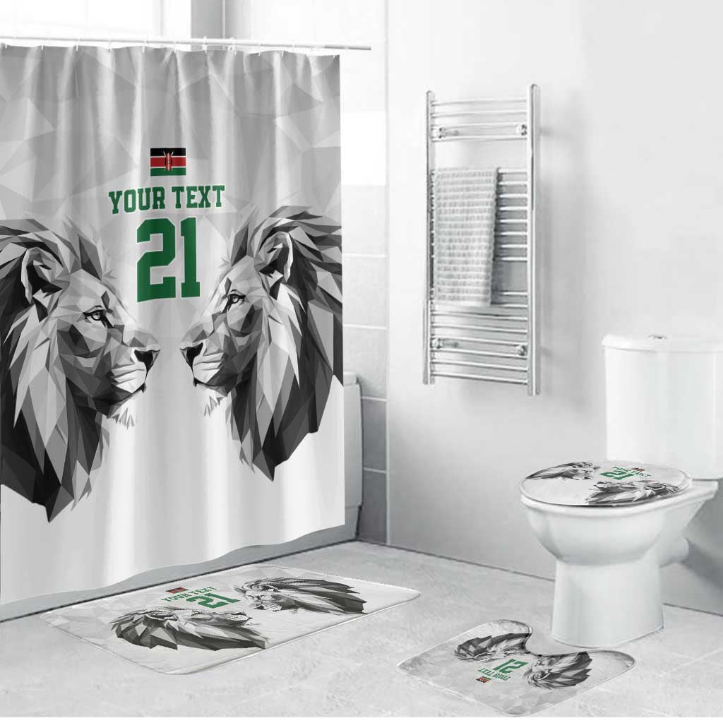 Kenya Rugby Custom Bathroom Set White Kenyan 22-23 Motif - Wonder Print Shop