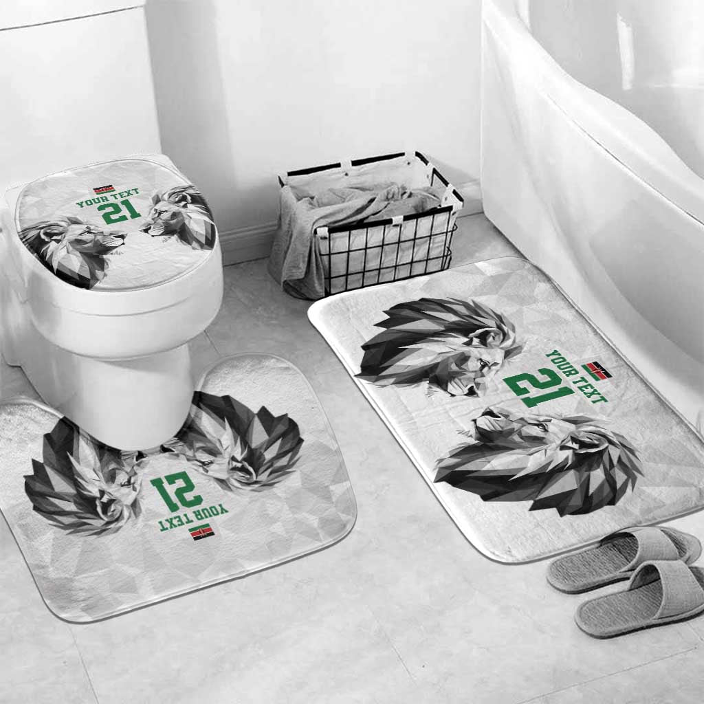 Kenya Rugby Custom Bathroom Set White Kenyan 22-23 Motif - Wonder Print Shop