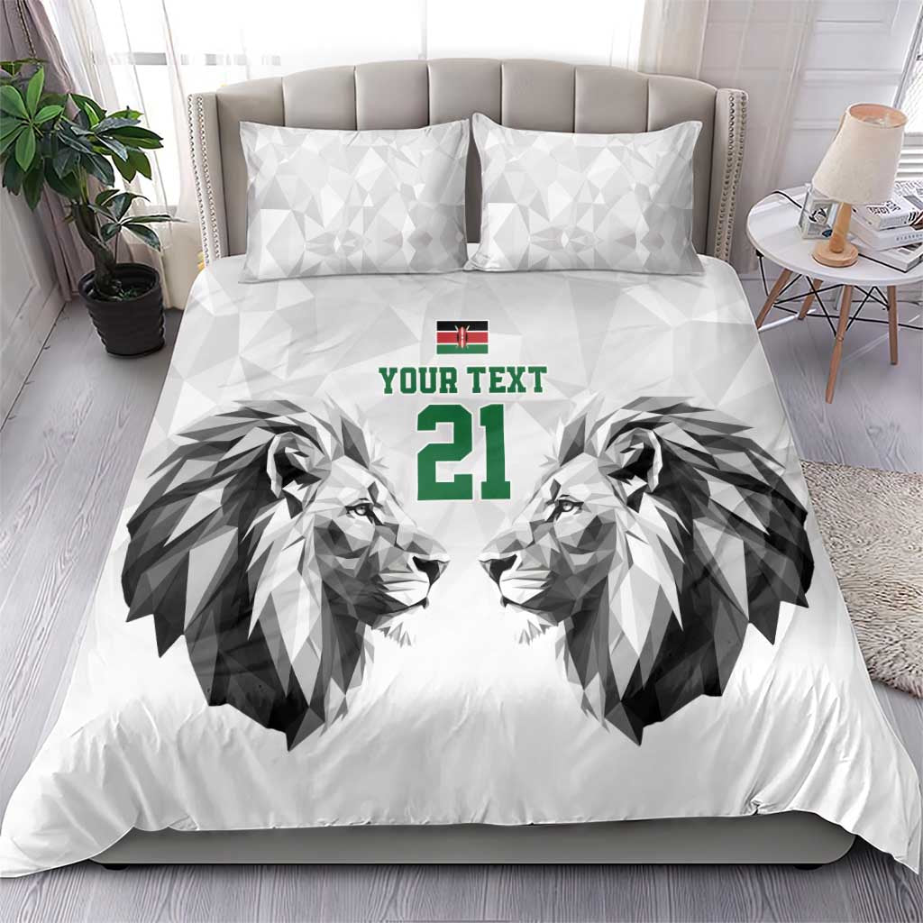 Kenya Rugby Custom Bedding Set White Kenyan 22-23 Motif - Wonder Print Shop