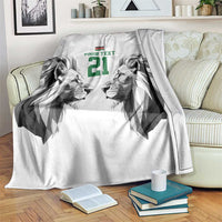 Kenya Rugby Custom Blanket White Kenyan 22-23 Motif - Wonder Print Shop