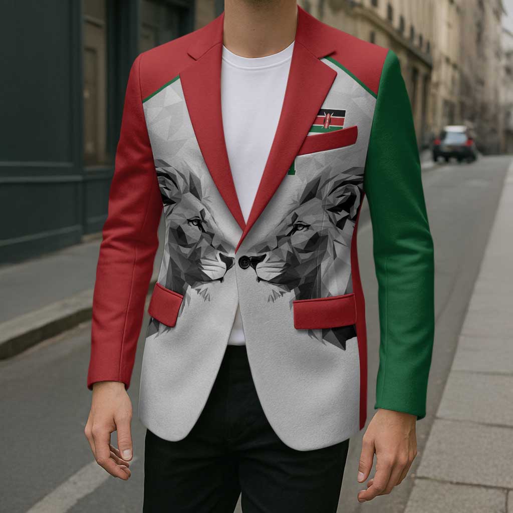 Kenya Rugby Custom Blazer White Kenyan 22-23 Motif - Wonder Print Shop
