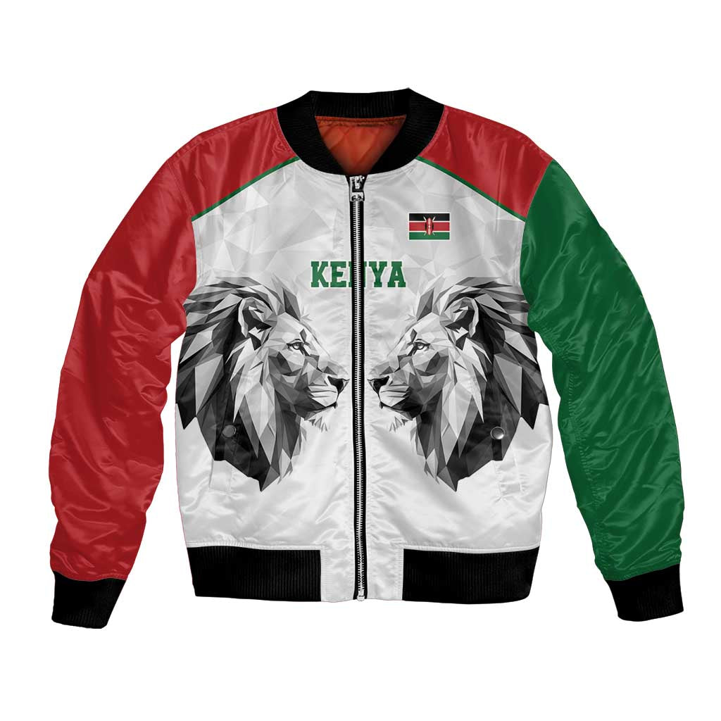 Kenya Rugby Custom Bomber Jacket White Kenyan 22-23 Motif - Wonder Print Shop