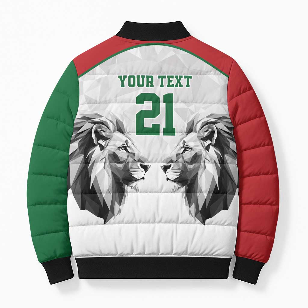 Kenya Rugby Custom Bomber Puffer Jacket White Kenyan 22-23 Motif - Wonder Print Shop