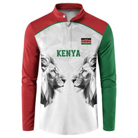 Kenya Rugby Custom Button Sweatshirt White Kenyan 22-23 Motif - Wonder Print Shop
