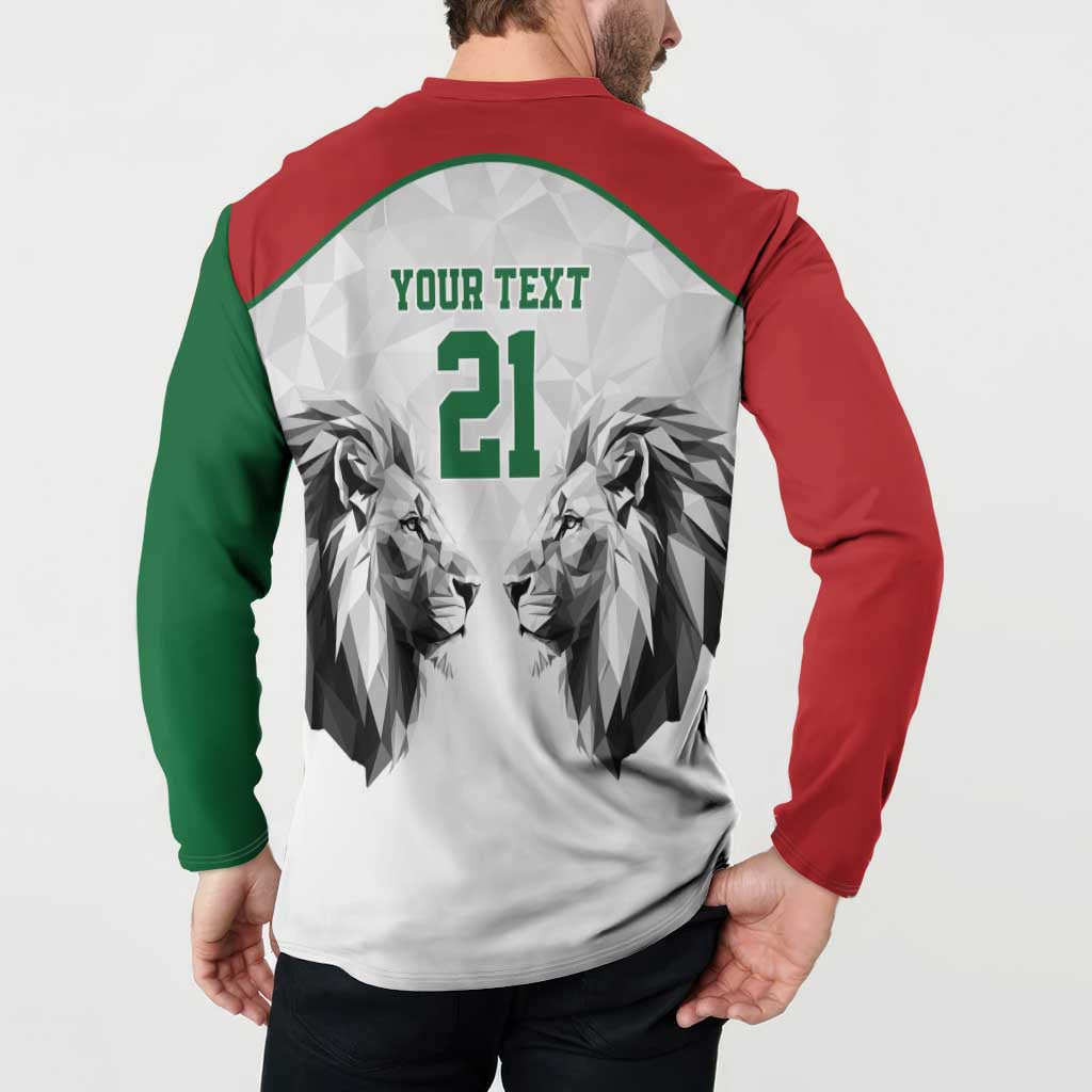 Kenya Rugby Custom Button Sweatshirt White Kenyan 22-23 Motif - Wonder Print Shop