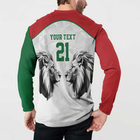 Kenya Rugby Custom Button Sweatshirt White Kenyan 22-23 Motif - Wonder Print Shop