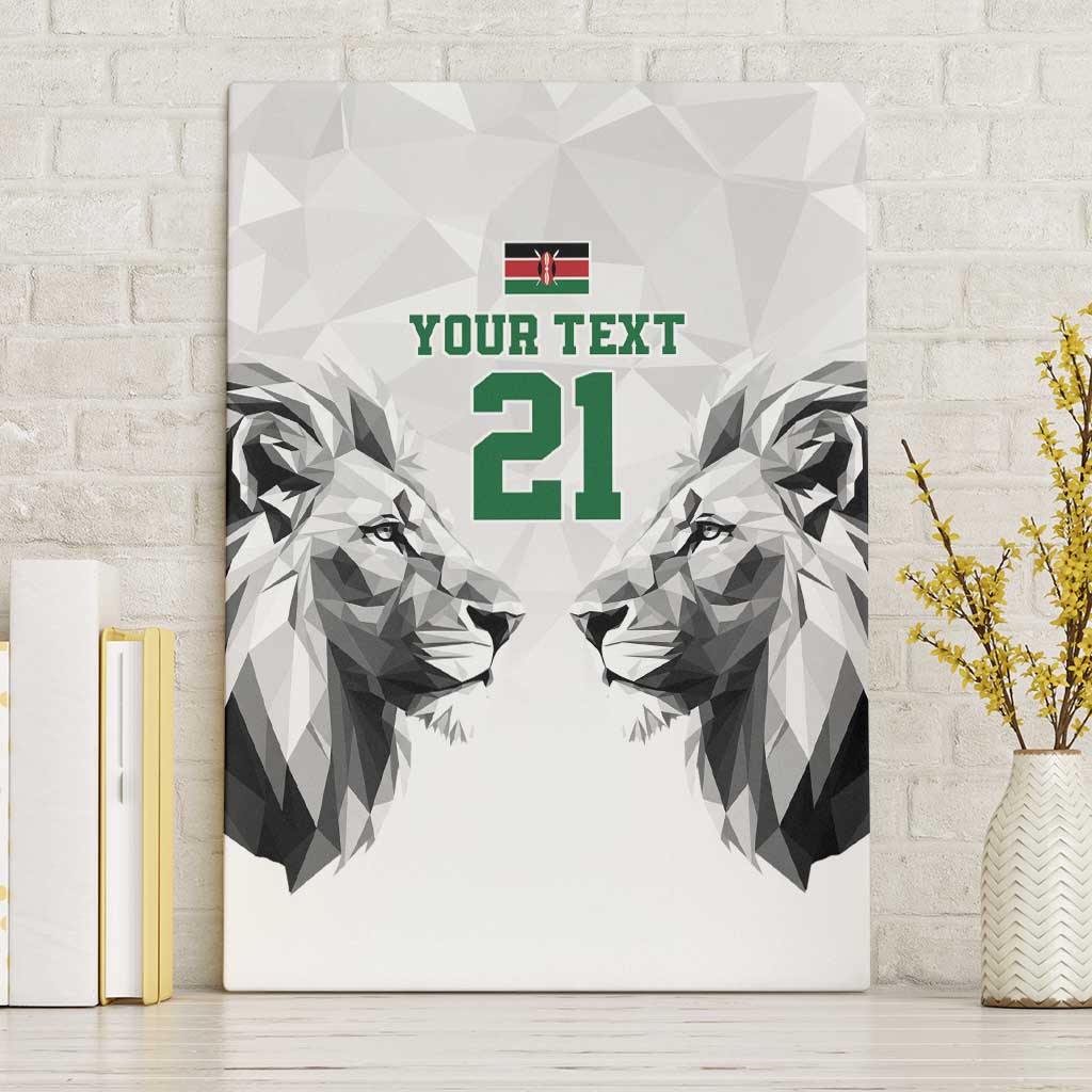 Kenya Rugby Custom Canvas Wall Art White Kenyan 22-23 Motif - Wonder Print Shop