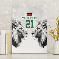 Kenya Rugby Custom Canvas Wall Art White Kenyan 22-23 Motif - Wonder Print Shop