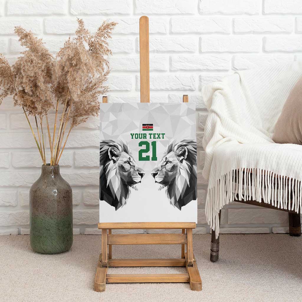 Kenya Rugby Custom Canvas Wall Art White Kenyan 22-23 Motif - Wonder Print Shop
