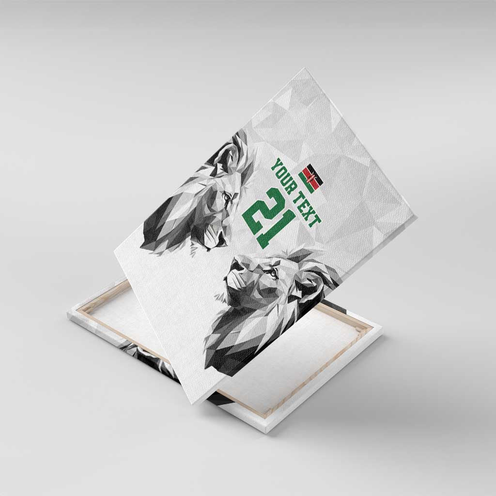 Kenya Rugby Custom Canvas Wall Art White Kenyan 22-23 Motif - Wonder Print Shop