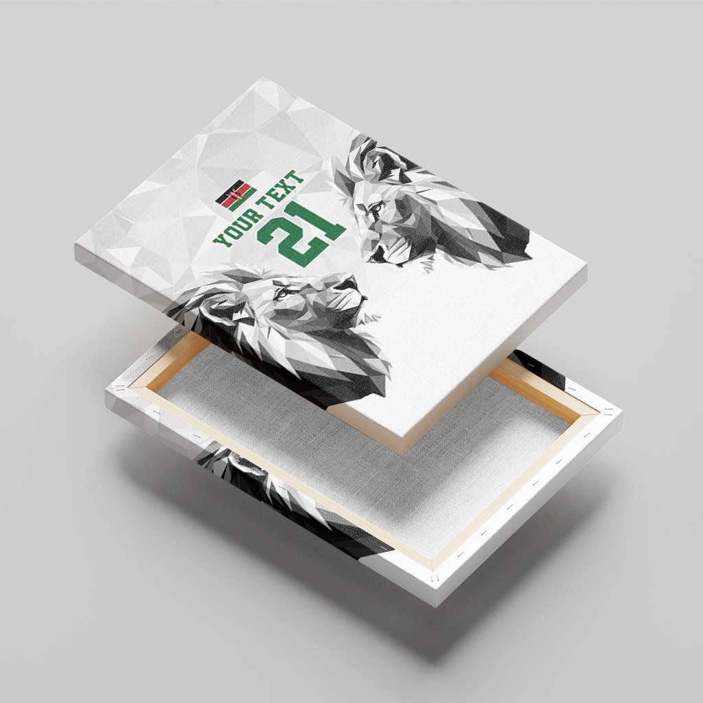 Kenya Rugby Custom Canvas Wall Art White Kenyan 22-23 Motif - Wonder Print Shop