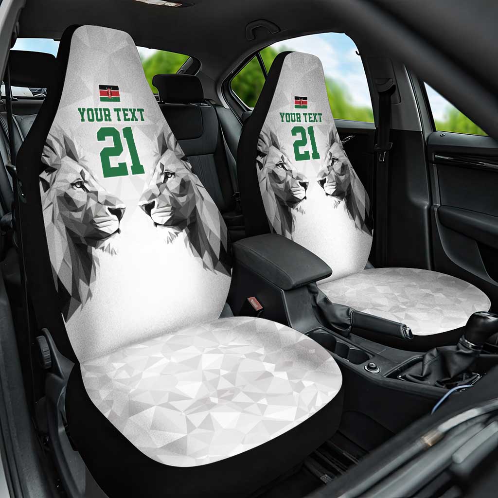Kenya Rugby Custom Car Seat Cover White Kenyan 22-23 Motif - Wonder Print Shop