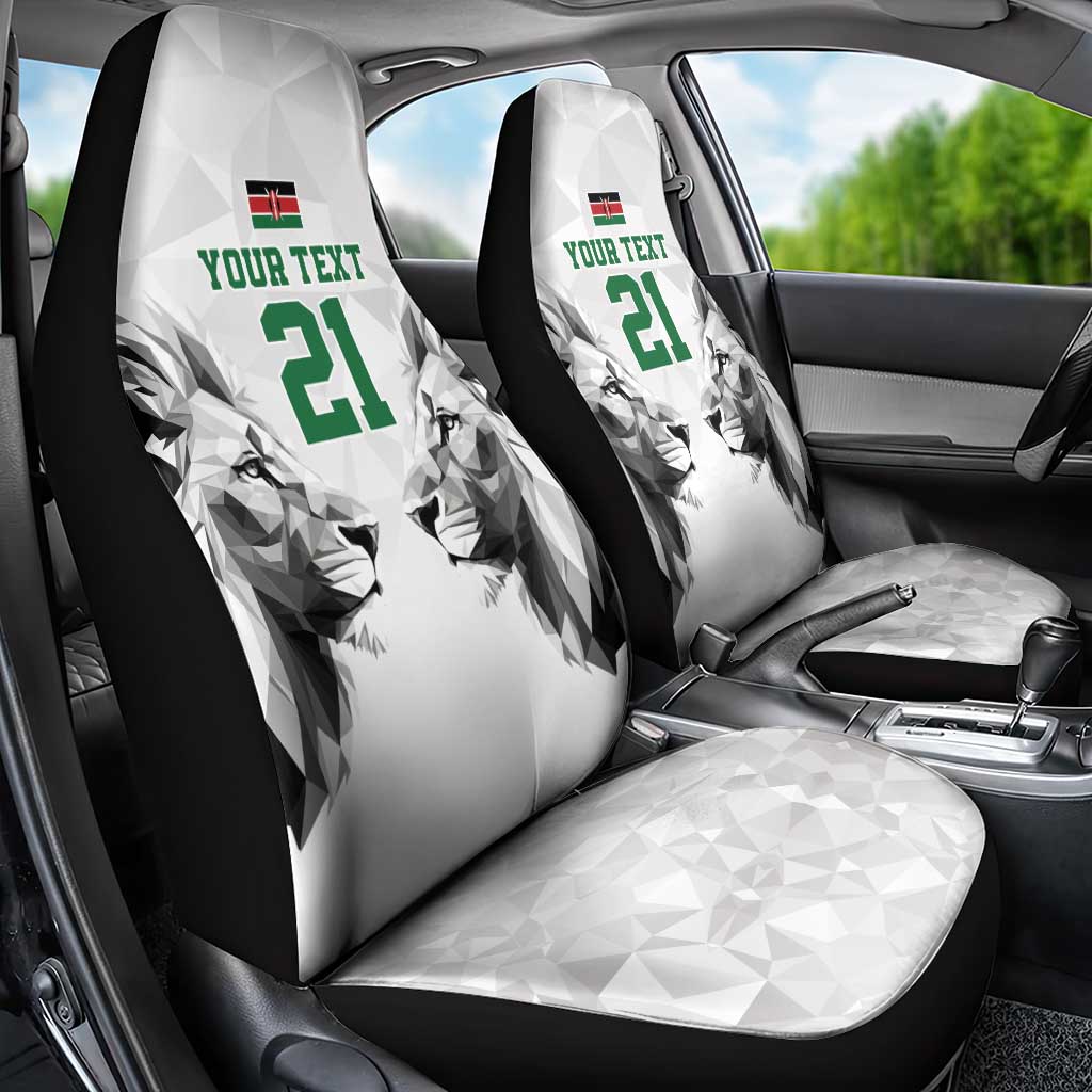 Kenya Rugby Custom Car Seat Cover White Kenyan 22-23 Motif - Wonder Print Shop