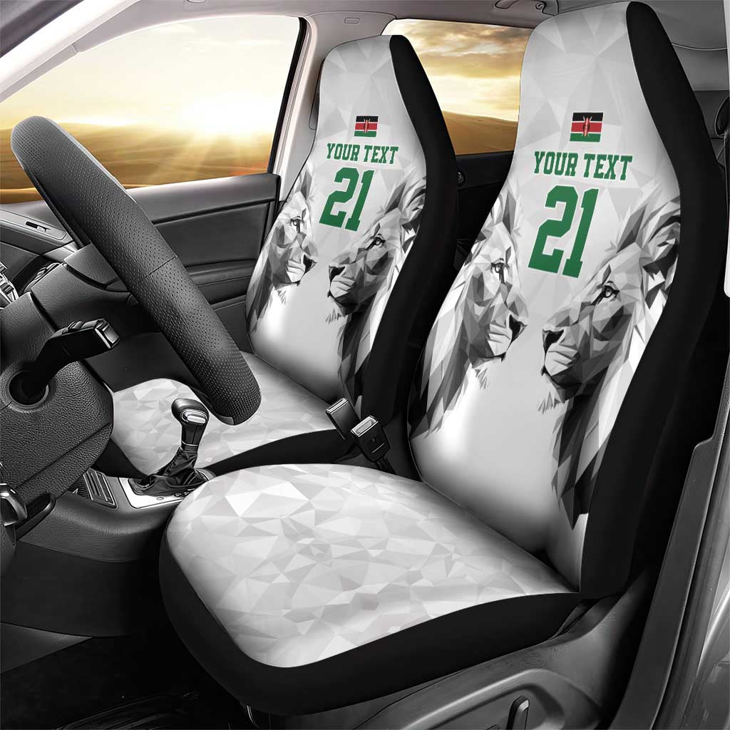 Kenya Rugby Custom Car Seat Cover White Kenyan 22-23 Motif - Wonder Print Shop