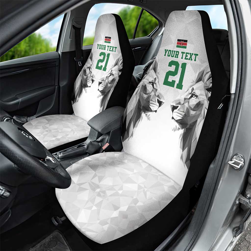 Kenya Rugby Custom Car Seat Cover White Kenyan 22-23 Motif - Wonder Print Shop