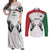 Kenya Rugby Custom Couples Matching Off Shoulder Maxi Dress and Long Sleeve Button Shirt White Kenyan 22-23 Motif - Wonder Print Shop