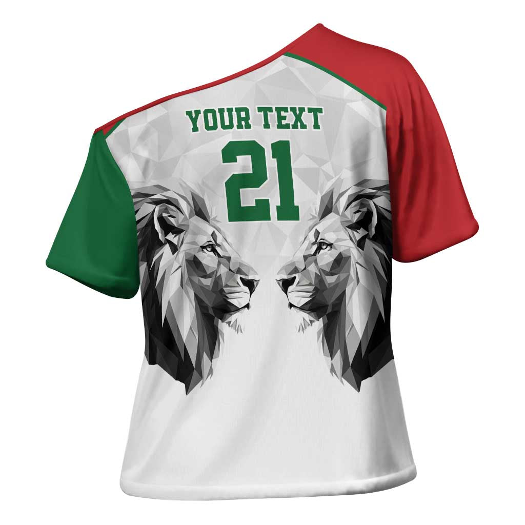 Kenya Rugby Custom Cross Shoulder Shirt White Kenyan 22-23 Motif - Wonder Print Shop