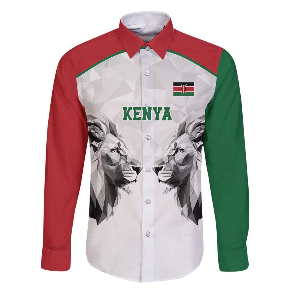 Kenya Rugby Custom Family Matching Long Sleeve Bodycon Dress and Hawaiian Shirt White Kenyan 22-23 Motif - Wonder Print Shop