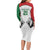 Kenya Rugby Custom Family Matching Long Sleeve Bodycon Dress and Hawaiian Shirt White Kenyan 22-23 Motif - Wonder Print Shop