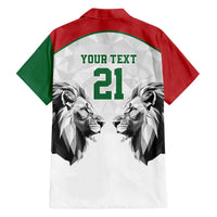 Kenya Rugby Custom Family Matching Off The Shoulder Long Sleeve Dress and Hawaiian Shirt White Kenyan 22-23 Motif - Wonder Print Shop