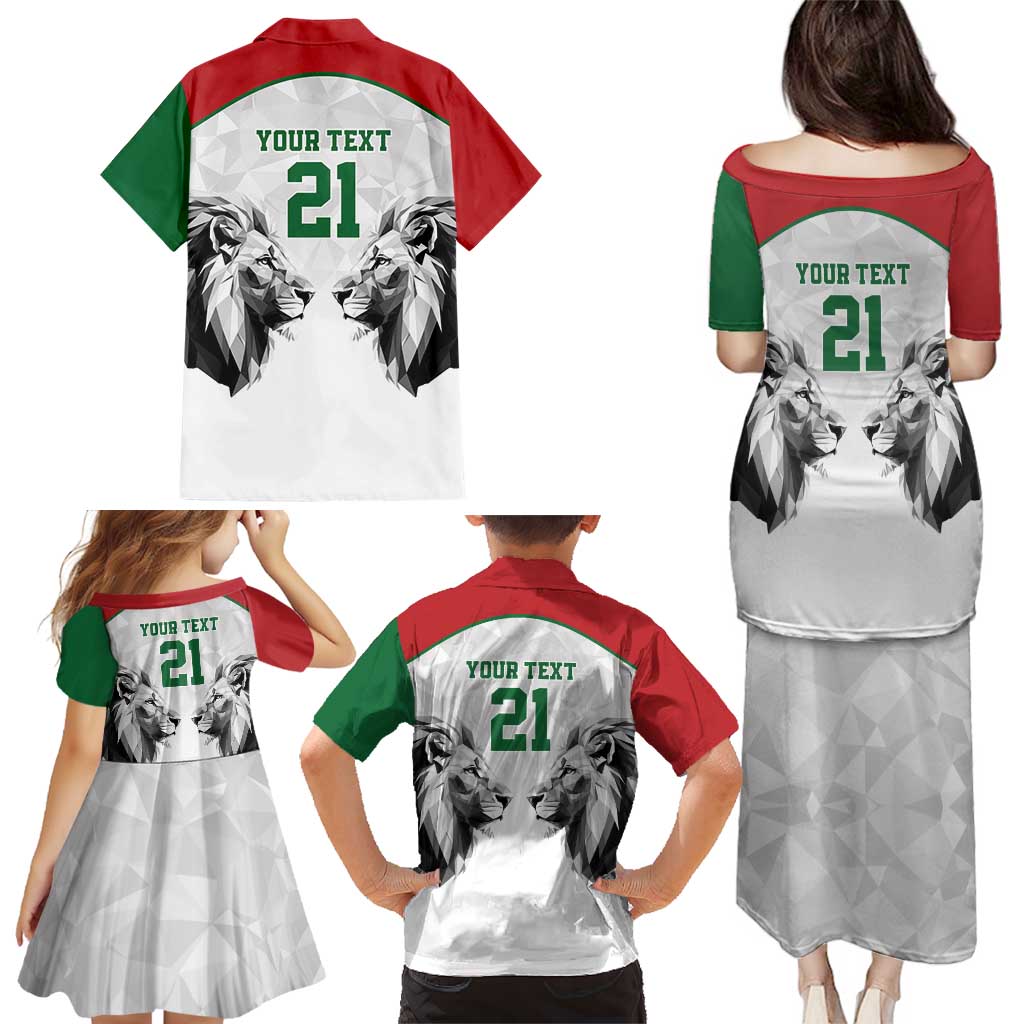 Kenya Rugby Custom Family Matching Puletasi and Hawaiian Shirt White Kenyan 22-23 Motif - Wonder Print Shop