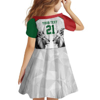 Kenya Rugby Custom Family Matching Summer Maxi Dress and Hawaiian Shirt White Kenyan 22-23 Motif - Wonder Print Shop