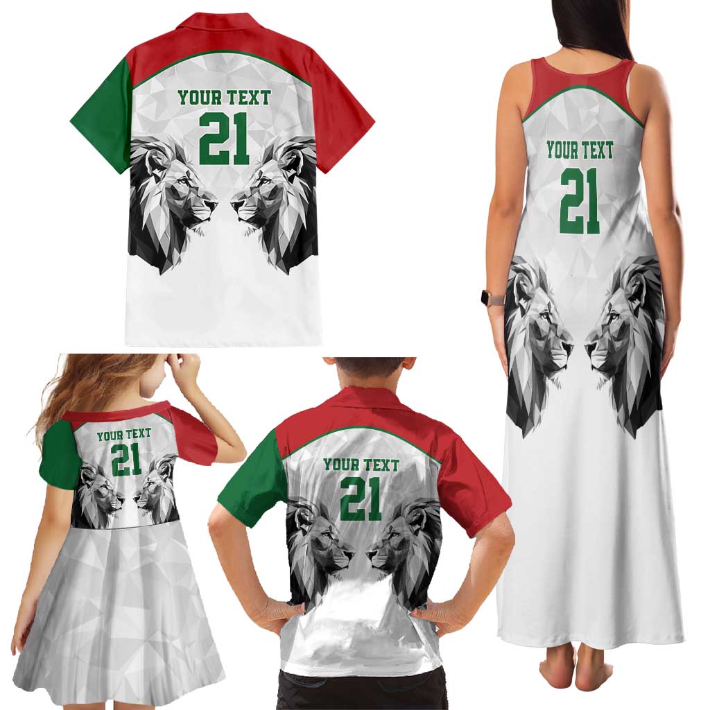 Kenya Rugby Custom Family Matching Tank Maxi Dress and Hawaiian Shirt White Kenyan 22-23 Motif - Wonder Print Shop