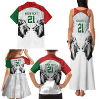 Kenya Rugby Custom Family Matching Tank Maxi Dress and Hawaiian Shirt White Kenyan 22-23 Motif - Wonder Print Shop