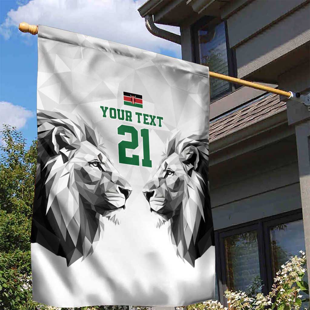 Kenya Rugby Custom Garden Flag White Kenyan 22-23 Motif - Wonder Print Shop