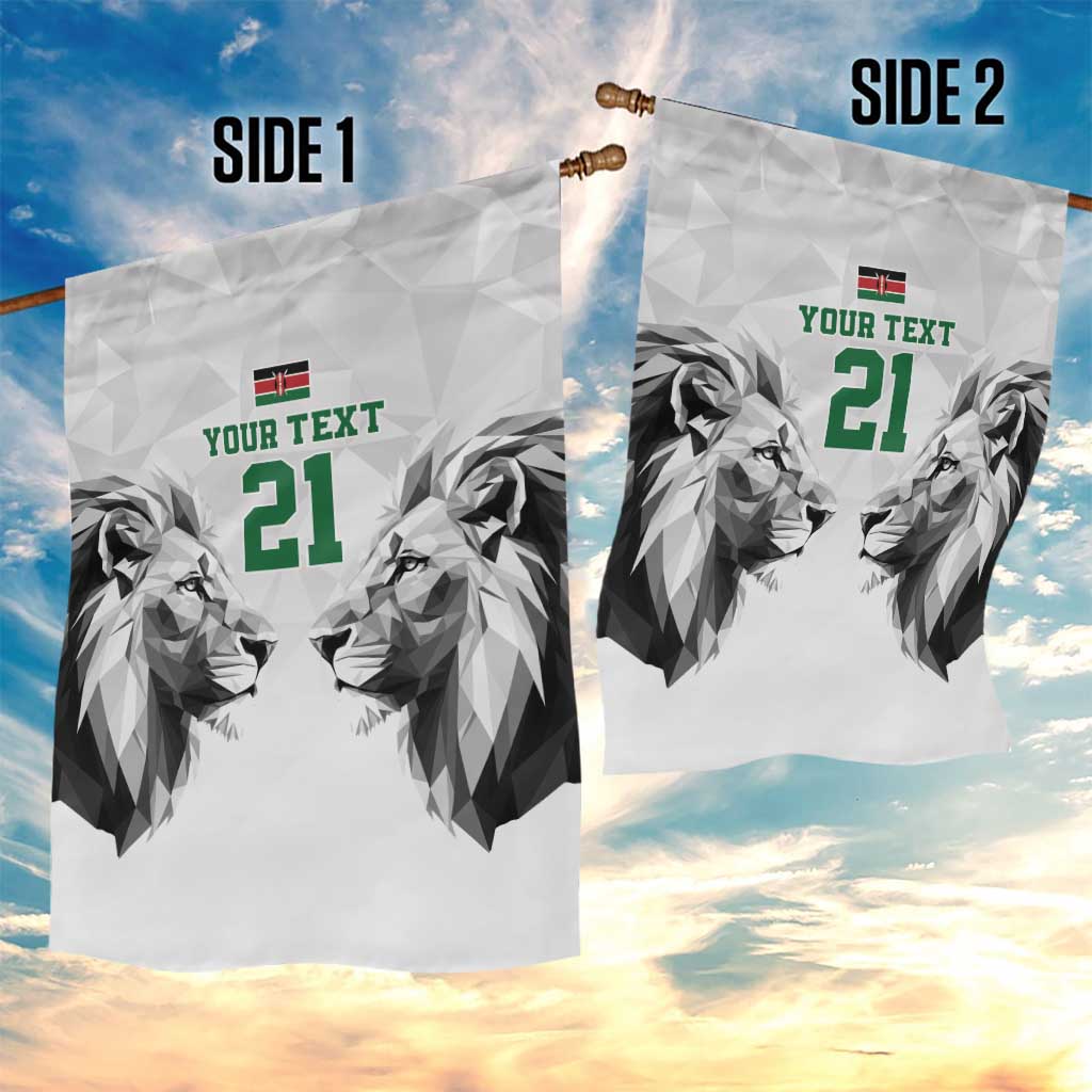 Kenya Rugby Custom Garden Flag White Kenyan 22-23 Motif - Wonder Print Shop