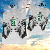 Kenya Rugby Custom Garden Flag White Kenyan 22-23 Motif - Wonder Print Shop