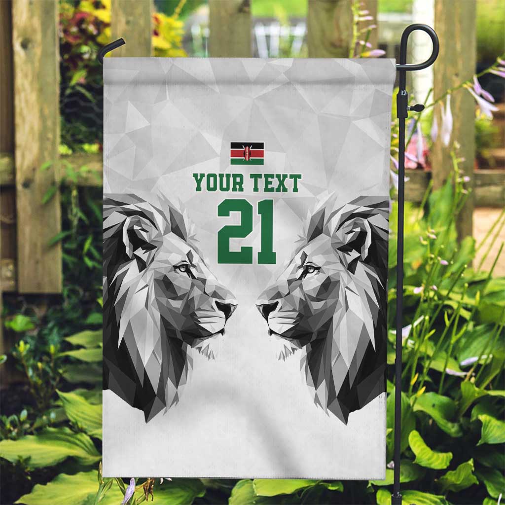 Kenya Rugby Custom Garden Flag White Kenyan 22-23 Motif - Wonder Print Shop