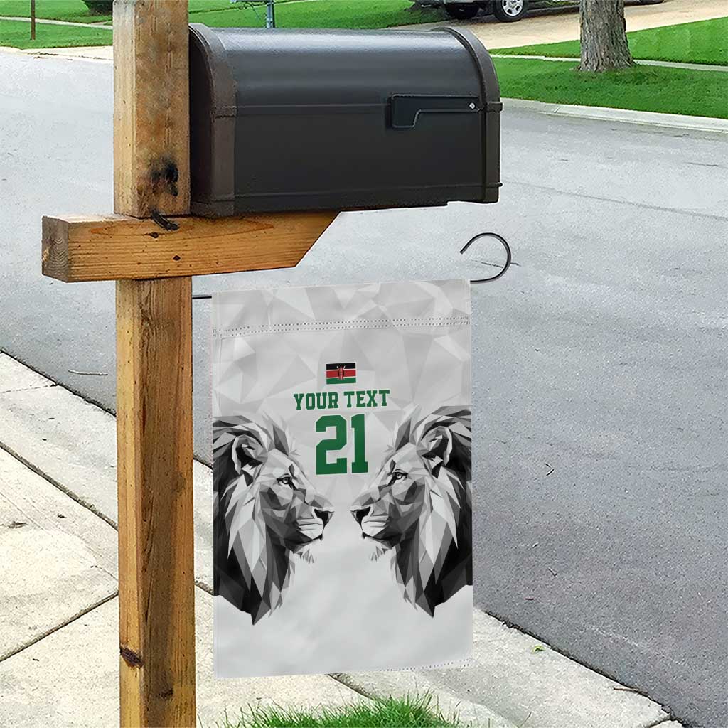 Kenya Rugby Custom Garden Flag White Kenyan 22-23 Motif - Wonder Print Shop