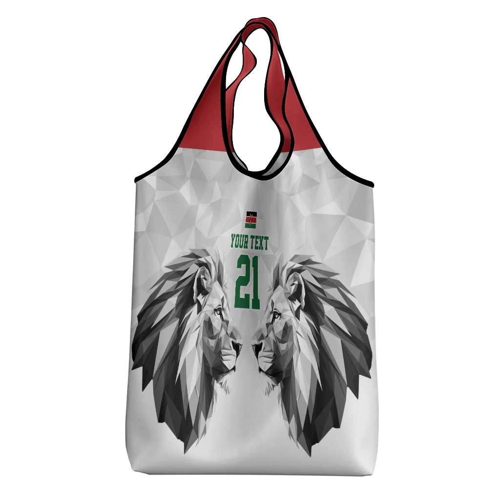 Kenya Rugby Custom Grocery Bag White Kenyan 22-23 Motif - Wonder Print Shop